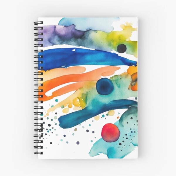 Item preview, Colorful Abstract Splash In Watercolor Painting, Cirle, Dots, Blue, Green, Orange, Red, Yellow, Black designed and sold by MyArt23.