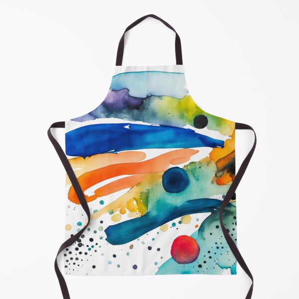 Item preview, Colorful Abstract Splash In Watercolor Painting, Cirle, Dots, Blue, Green, Orange, Red, Yellow, Black designed and sold by MyArt23.