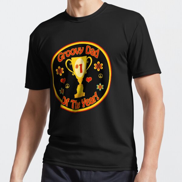 Groovy Dad of the Year Hippy Father's Day Active T-Shirt