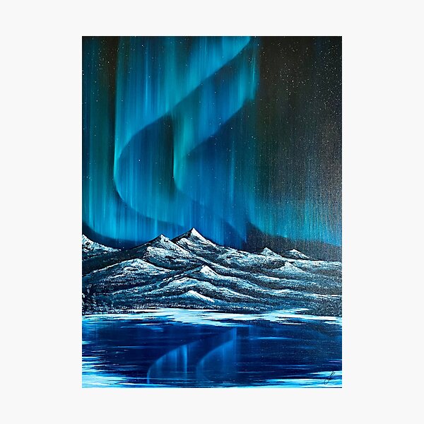Northern lights and the Stars Photographic Print