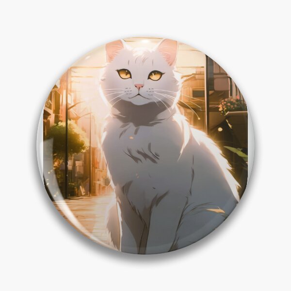 Item preview, young white cat with golden eyes designed and sold by janjacbu.