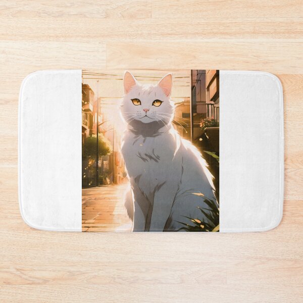 Item preview, young white cat with golden eyes designed and sold by janjacbu.