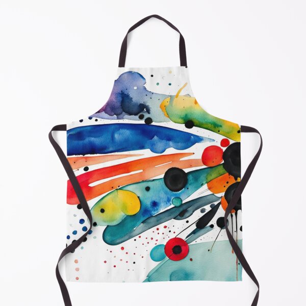 Item preview, Colorful Abstract Splash In Watercolor Painting, Cirle, Dots, Blue, Green, Orange, Red, Yellow, Black designed and sold by MyArt23.