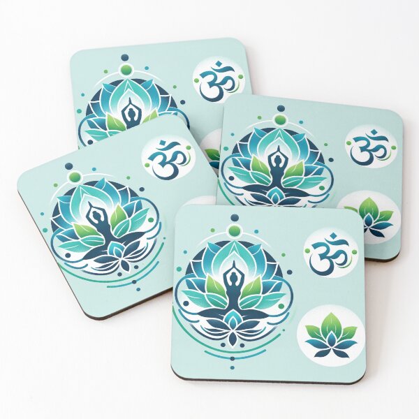 Item preview, yoga design in blue designed and sold by saqui-com.