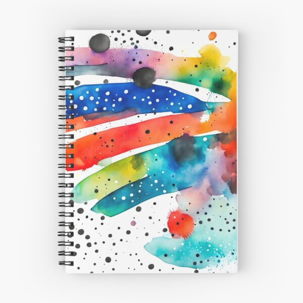 Item preview, Colorful Abstract Splash In Watercolor Painting, Cirle, Dots, Blue, Green, Orange, Red, Yellow, Black designed and sold by MyArt23.