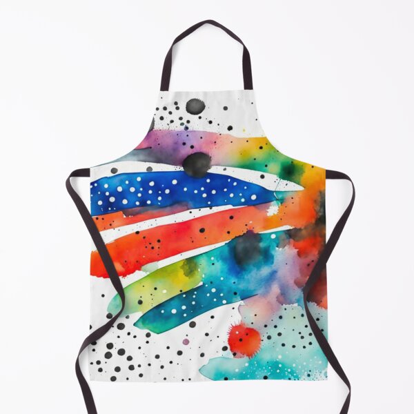 Item preview, Colorful Abstract Splash In Watercolor Painting, Cirle, Dots, Blue, Green, Orange, Red, Yellow, Black designed and sold by MyArt23.