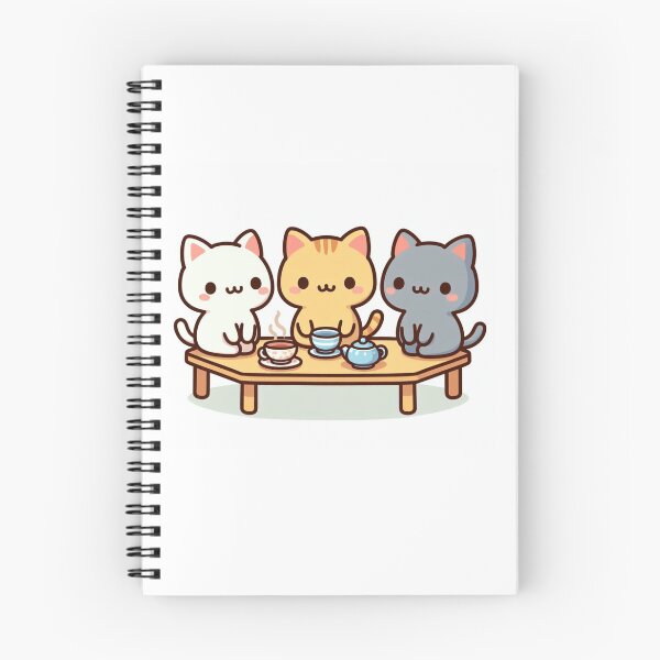 Item preview, Kawaii Cats Gathering On A Tea Table designed and sold by Tamer ⭐⭐⭐⭐⭐.