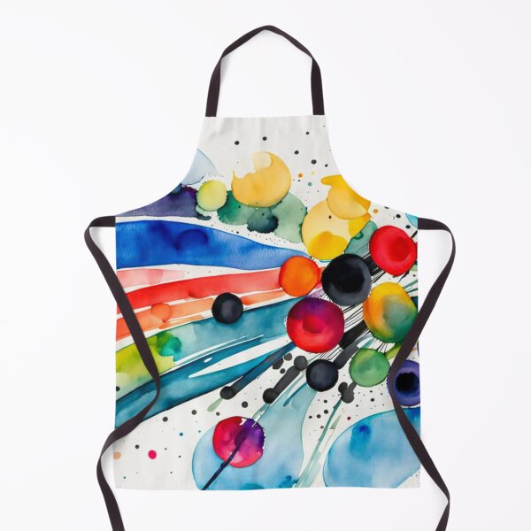 Item preview, Colorful Abstract Splash In Watercolor Painting, Cirle, Dots, Blue, Green, Orange, Red, Yellow, Black designed and sold by MyArt23.