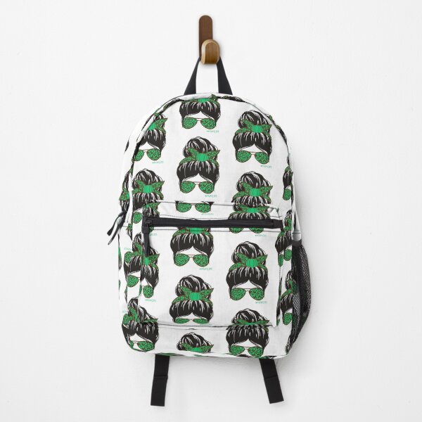 Item preview, "Chic Chaos: Green and Black Mom Messy Bun - #MomLife Design" designed and sold by photoartdesin.