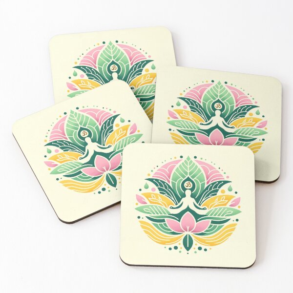 Item preview, Yoga design in pastel colors designed and sold by saqui-com.