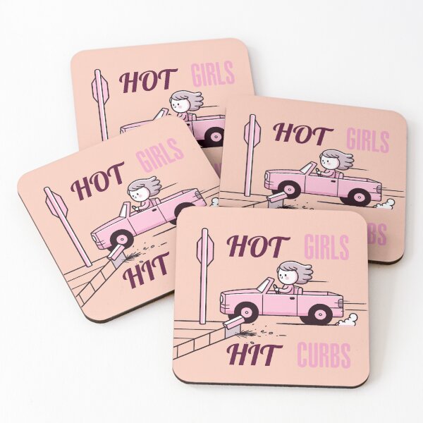 Item preview, Hot Girls Hit Curbs funny designed and sold by pixelon-designs.