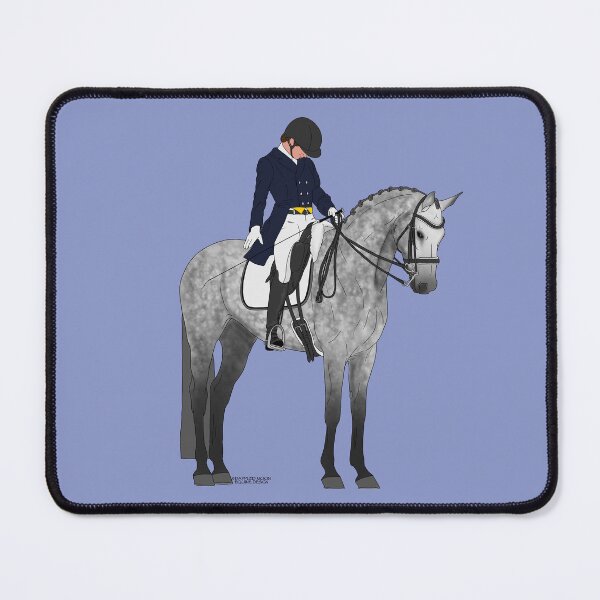 Item preview, Gray Dressage Horse and Rider designed and sold by DappledMoon.