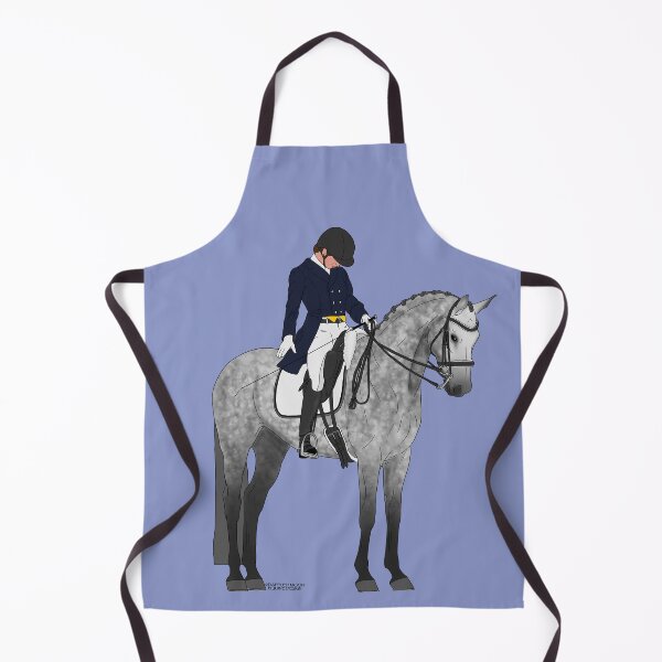 Item preview, Gray Dressage Horse and Rider designed and sold by DappledMoon.