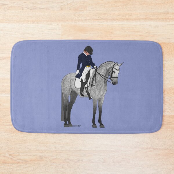 Item preview, Gray Dressage Horse and Rider designed and sold by DappledMoon.