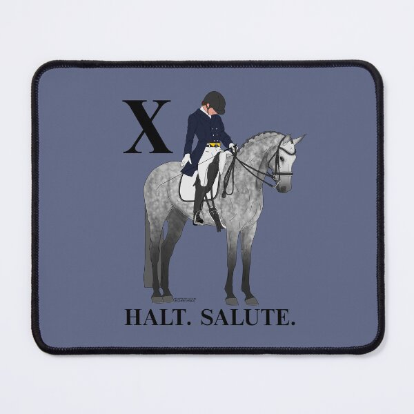 Item preview, X. Halt. Salute. with Gray Dressage Horse designed and sold by DappledMoon.