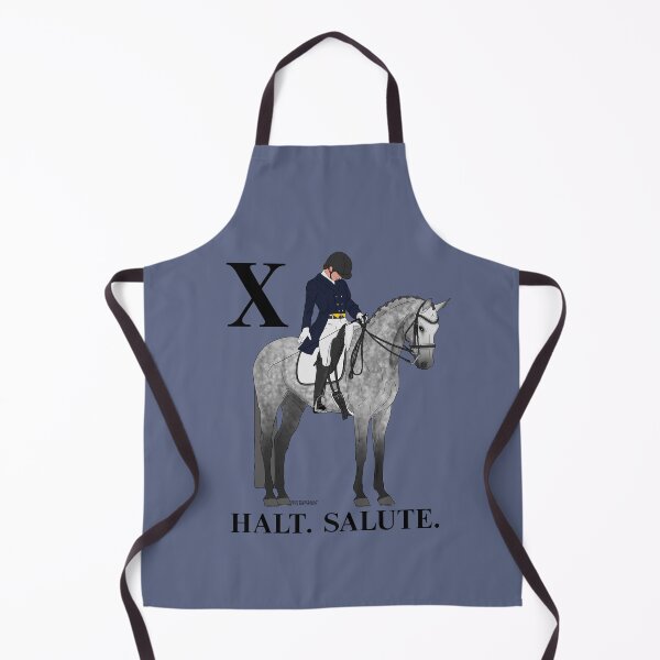 Item preview, X. Halt. Salute. with Gray Dressage Horse designed and sold by DappledMoon.