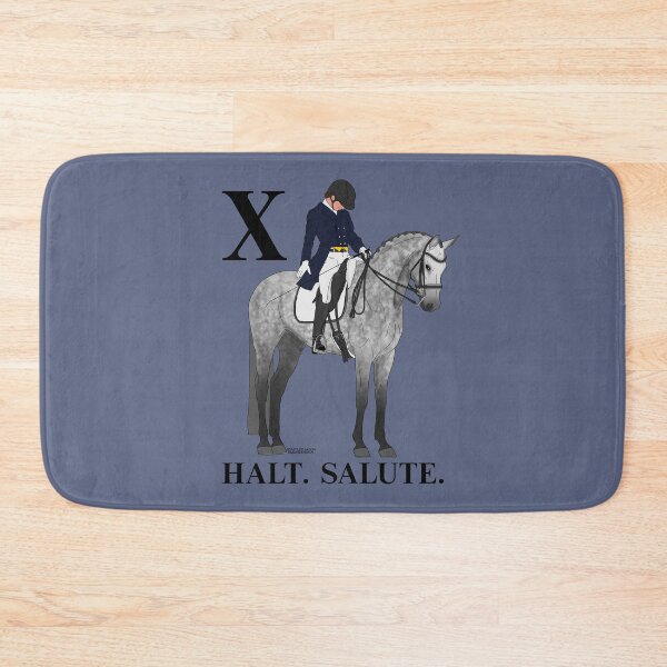 Item preview, X. Halt. Salute. with Gray Dressage Horse designed and sold by DappledMoon.