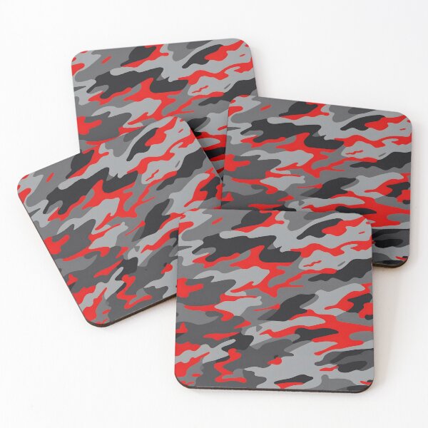 Item preview, Red and Black Camouflage pattern designed and sold by TheCamoShop.