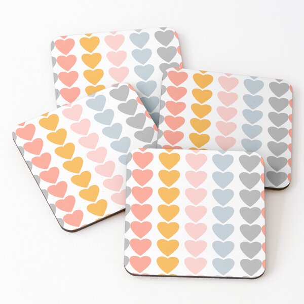 Item preview, Pastel Hearts Pattern designed and sold by ColdCreekCanvas.