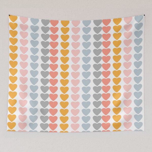 Item preview, Pastel Hearts Pattern designed and sold by ColdCreekCanvas.