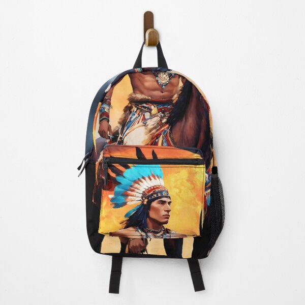 Item preview, old native indian with historical colorful comarac shirt designed and sold by Runes & Embers .