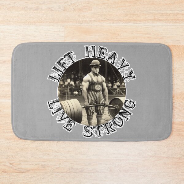 Item preview, Lift Heavy Live Strong Gym Bro Print designed and sold by Thehatinthecat.