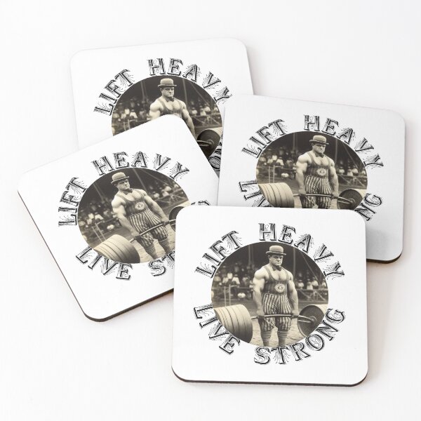 Item preview, Lift Heavy Live Strong Gym Bro Print designed and sold by Thehatinthecat.