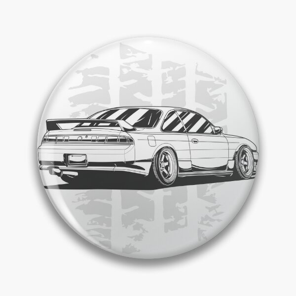 Item preview, Nissan Silvia S14 Line art Cartoon designed and sold by TrilogyMerch.