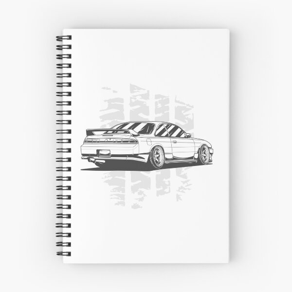 Item preview, Nissan Silvia S14 Line art Cartoon designed and sold by TrilogyMerch.