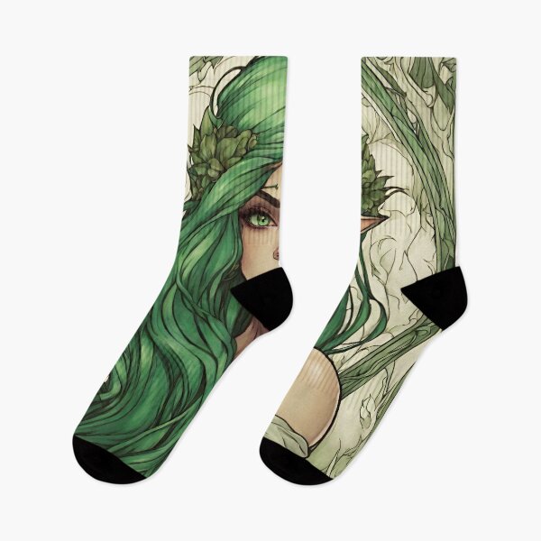 Item preview, Green Woman Elf Queen Elven  Goddess Art Nouveau designed and sold by GoddessNouveau.