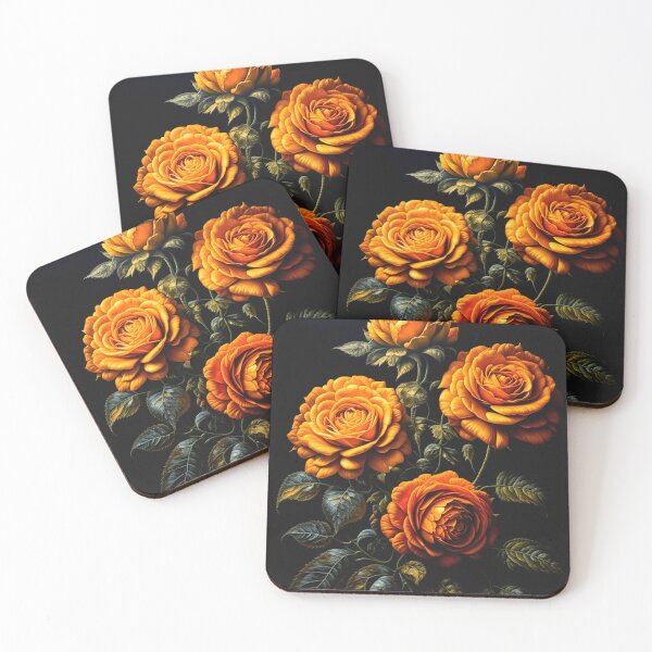 Item preview, Dark Gothic Orange Bursting Roses designed and sold by HippieFarms11.