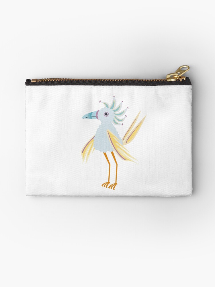 Thumbnail 1 of 4, Zipper Pouch, Exotic Quirky Bird designed and sold by CarlaBaremb.