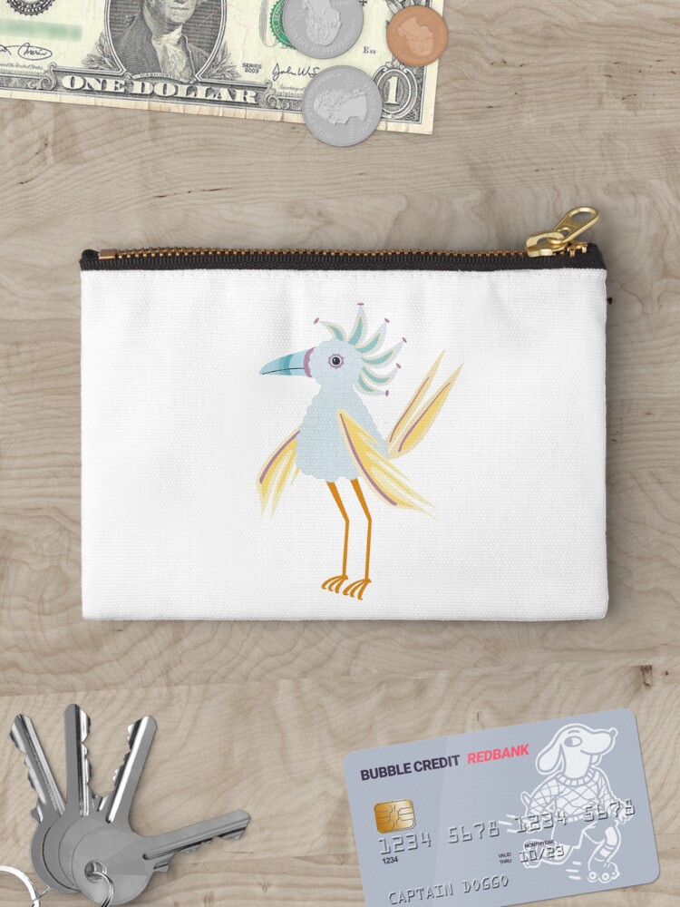 Thumbnail 3 of 4, Zipper Pouch, Exotic Quirky Bird designed and sold by CarlaBaremb.
