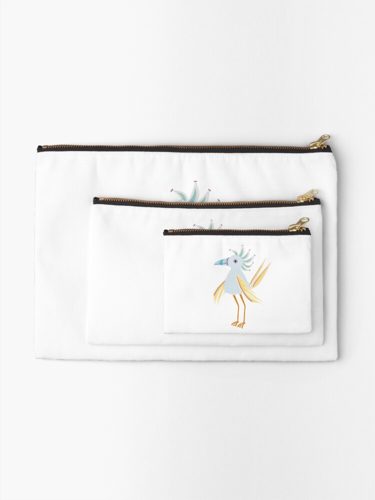 Thumbnail 2 of 4, Zipper Pouch, Exotic Quirky Bird designed and sold by CarlaBaremb.