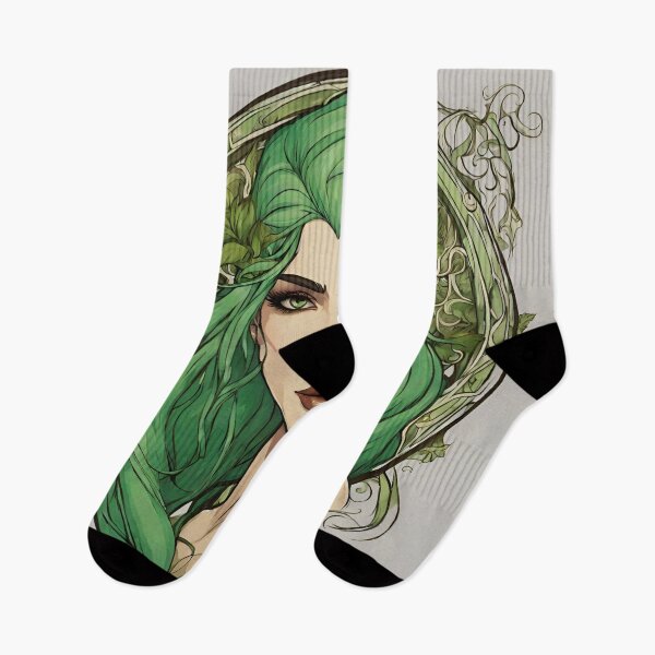Item preview, Green Woman Elf Queen Elven  Goddess Art Nouveau designed and sold by GoddessNouveau.