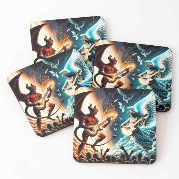 Item preview, Demon And Angel Guitar Duel designed and sold by ioto-visuals.