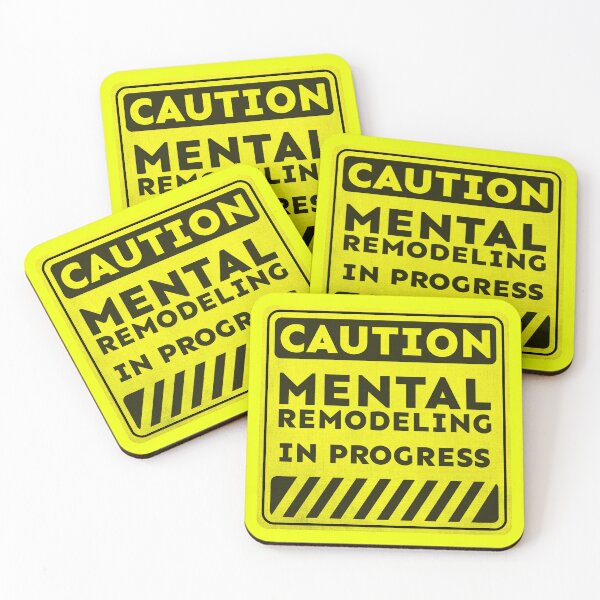 Item preview, Mental Remodeling in Progress Joke Caution Sign designed and sold by CRHPOD20.