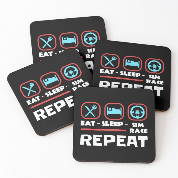 Item preview, Eat Sleep Sim Race Repeat Sim Racing designed and sold by HandicraftArt.