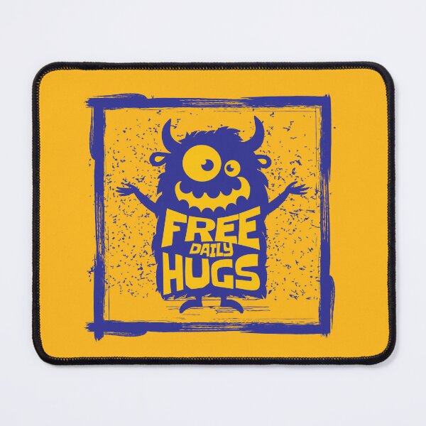 Item preview, Funny Cute Blue Monster Free Hugs Humor designed and sold by WIZECROW.