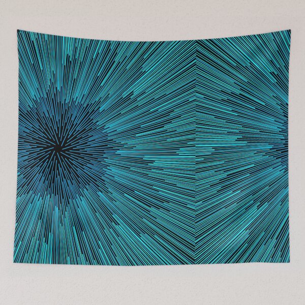 Item preview, Square Hyperdrive explosion - light blue with dark blue background version designed and sold by DaveDanchuk.