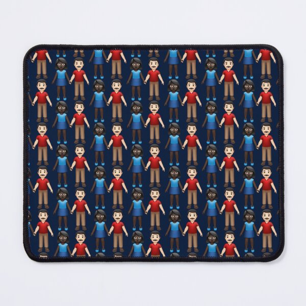 Item preview, Black Woman And White Man Holding Hands Emoji Pattern designed and sold by Popular-Gifts.