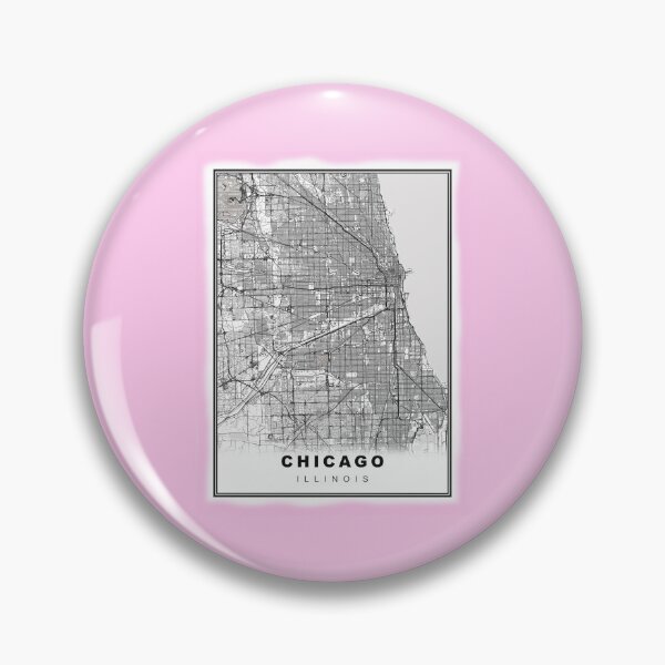 Item preview, Minimalist Pastel Pink Chicago Map designed and sold by Tamas Das.