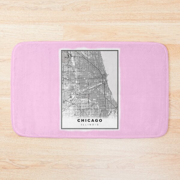 Item preview, Minimalist Pastel Pink Chicago Map designed and sold by Tamas Das.
