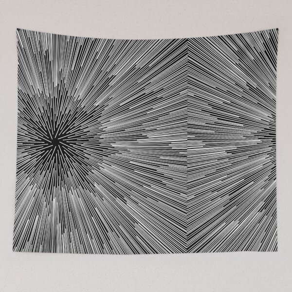 Item preview, Square Hyperdrive explosion - white lines on black background version designed and sold by DaveDanchuk.