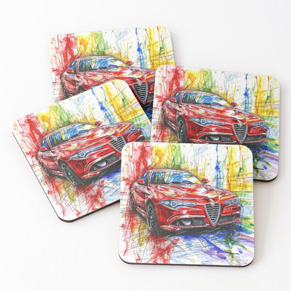 Item preview,  Alfa Romeo 156 Colorful Drawing Art Poster designed and sold by Trendy Sticker & Merch Collection - Express Yourself.