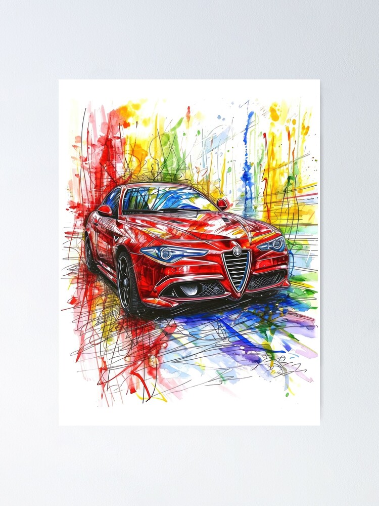 ポスター/アルファ・ロメオ　156 Alfa Romeo 156 #1 Poster by Yoshiharu Miyakawa - Yoshiharu