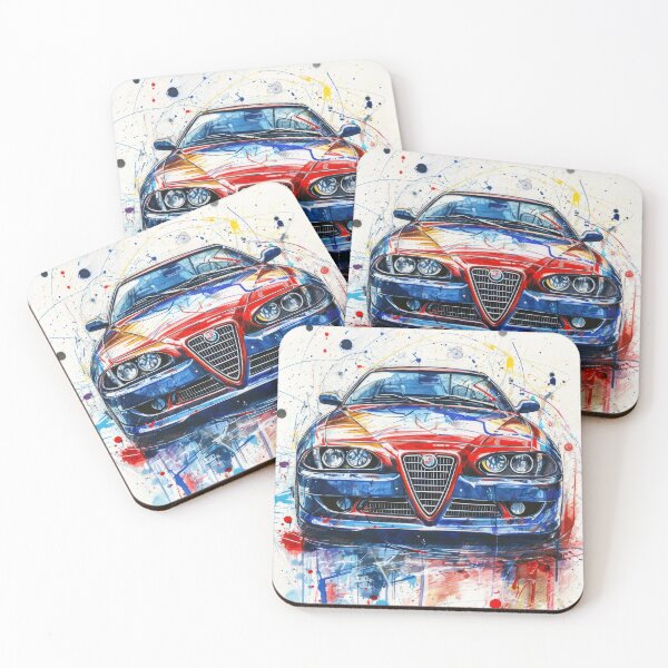 Item preview, Alfa Romeo 156 Colorful Drawing Art Poster designed and sold by Trendy Sticker & Merch Collection - Express Yourself.