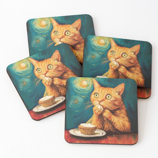 Item preview, Starry Night Starving Cat designed and sold by SmittenbyKitten.