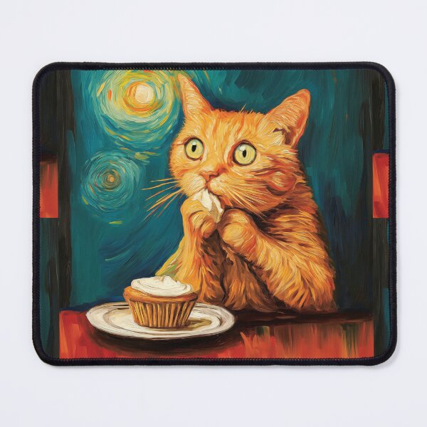 Item preview, Starry Night Starving Cat designed and sold by SmittenbyKitten.