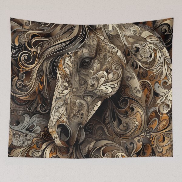 Item preview, bay horse luxurious style equestrian designed and sold by Pawimon.